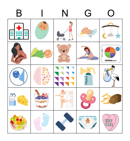 Nutrition for Postpartum Healing Bingo Card