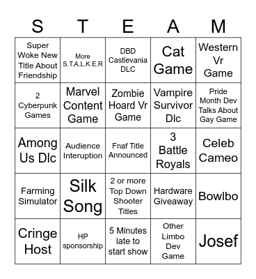 PC Gaming Show BINGO Card