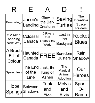 Forest of Reading Bingo Card