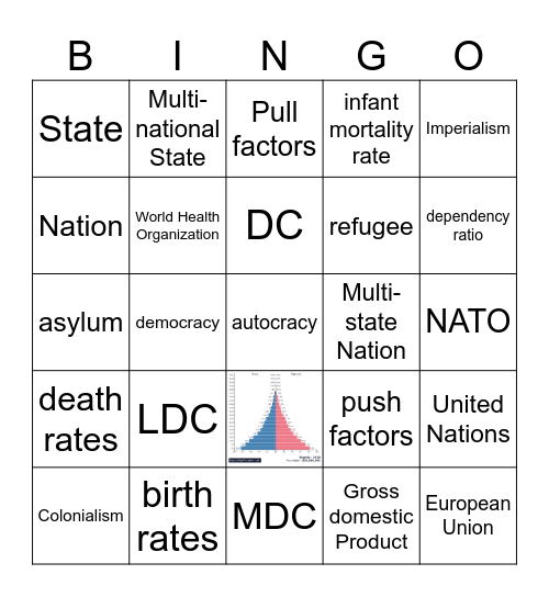 International Studies Bingo Card