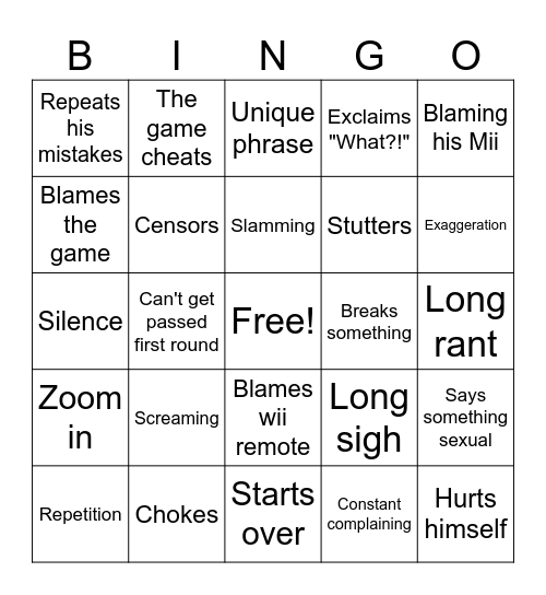 Poof Bingo Card