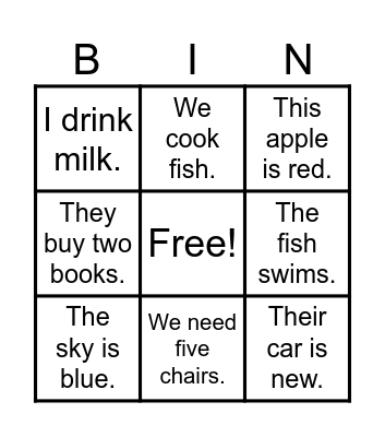 BINGO EXAM Bingo Card