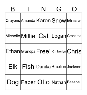 Having Fun Playing Bingo Card