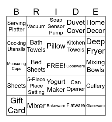 Heather Ruble Bingo Card