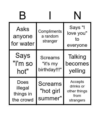 ANISA'S 30th BINGO BANANZA Bingo Card