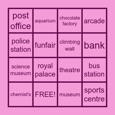 I was at the ... Bingo Card