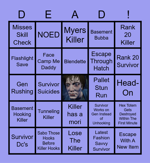 Dead By Daylight BINGO Card