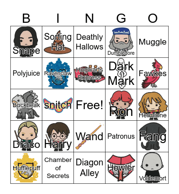 Harry Potter Bingo Card