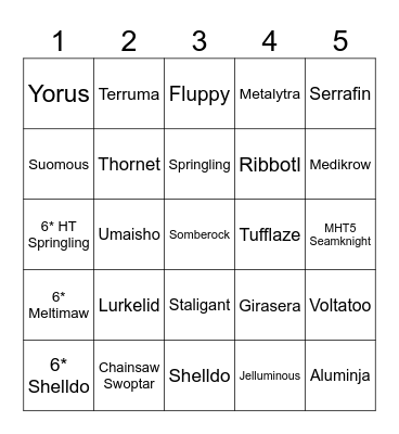 Doodle Battleship Bingo Card