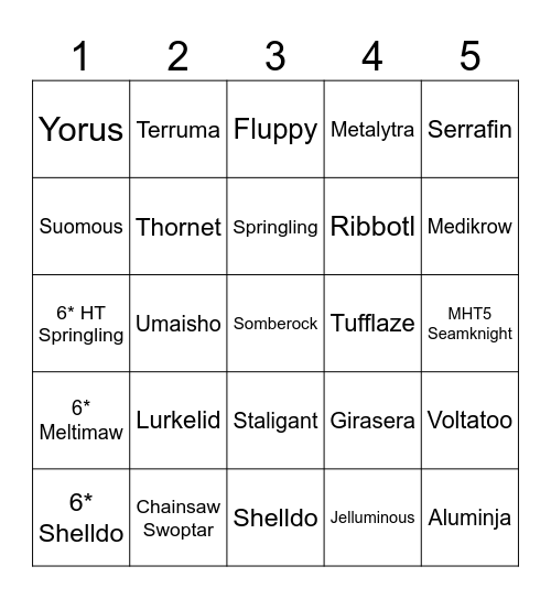 Doodle Battleship Bingo Card