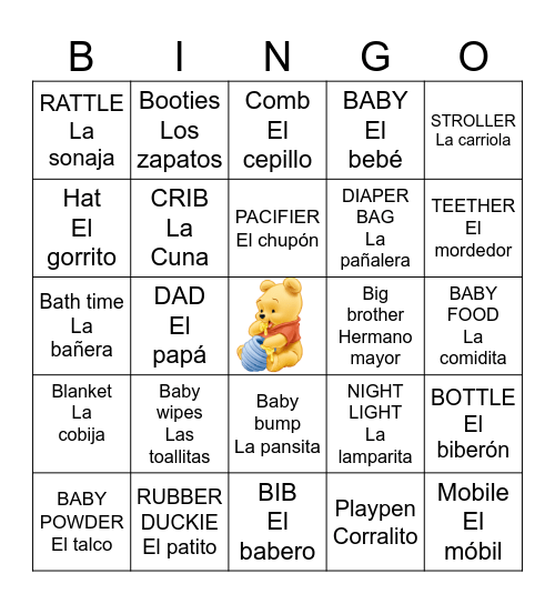 BABY BINGO Card