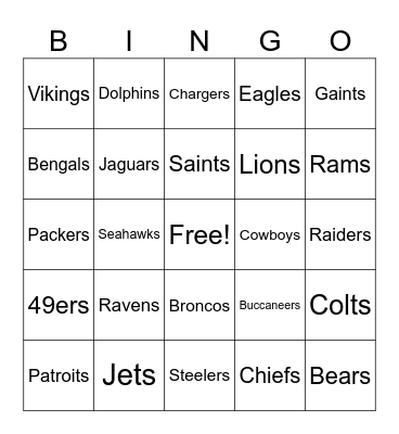 Father's Day Bingo Card