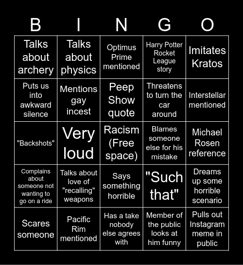 BLAROCHE Bingo Card