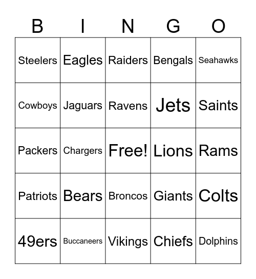 Father's Day Bingo Card