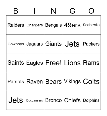 Father's Day Bingo Card