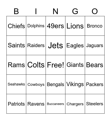 Father's Day Bingo Card