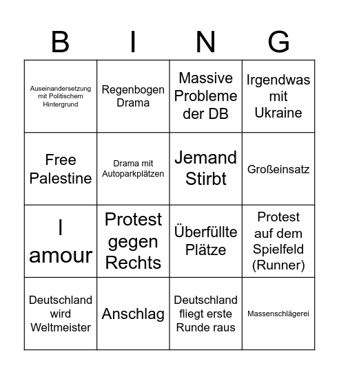 EM Bingo Card