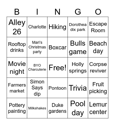 Objective Girlies Bingo Card