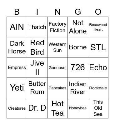 Goooooooooose! Bingo Card