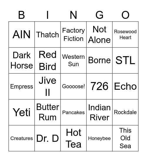 Goooooooooose! Bingo Card