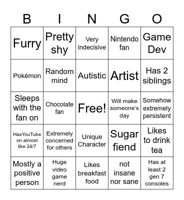 Benjiro’s Bingo Card