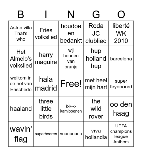 DSE JO13-2 Bingo Card