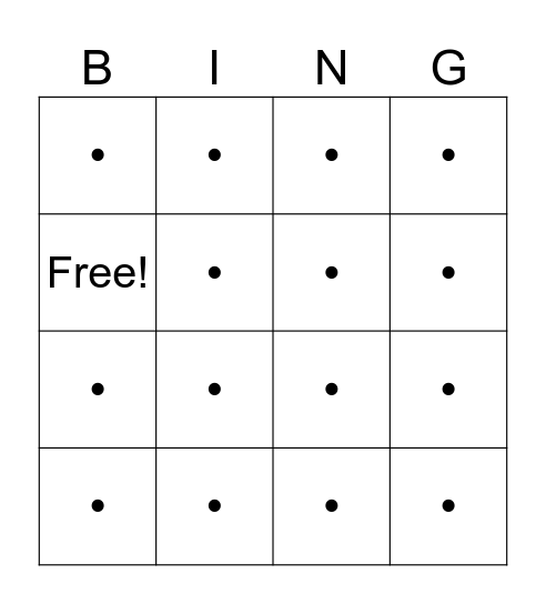 Designing Interactive Learning Activities Bingo Card