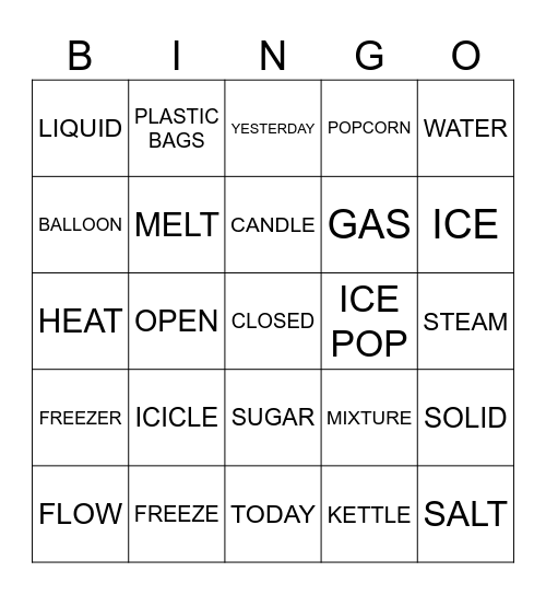 4th form - Miss Cami Bingo Card