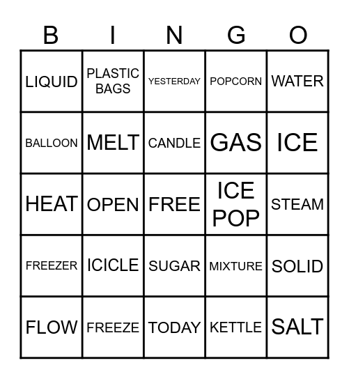 4th form - Miss Cami Bingo Card