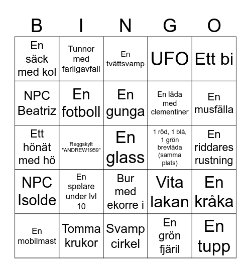 Jorvik bingo del 2 Bingo Card