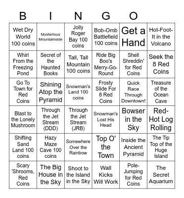 SM64 0xA Bingo Card