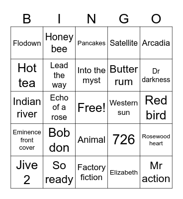 Goose Bingo Card