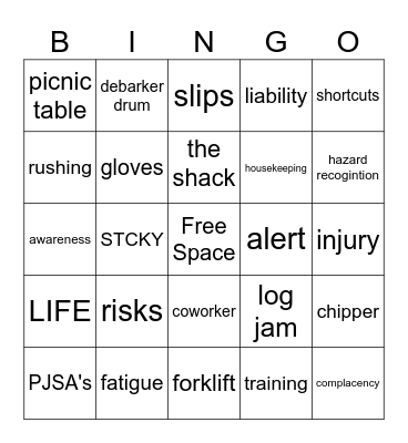 Life Month Bingo Card