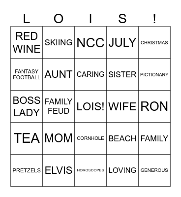 HAPPY 60th BIRTHDAY Bingo Card