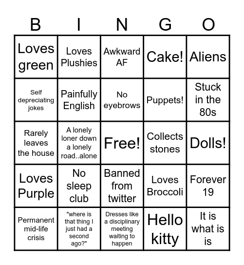 Krissi Bingo Card