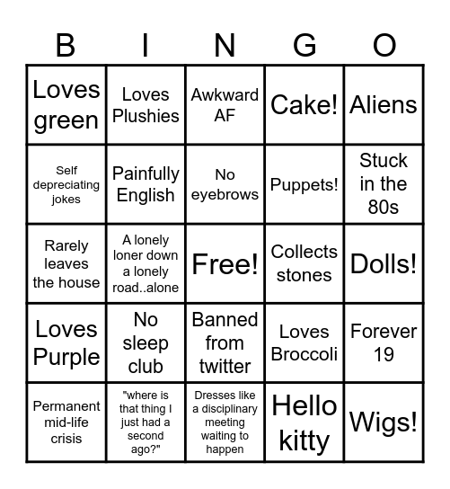 Krissi Bingo Card