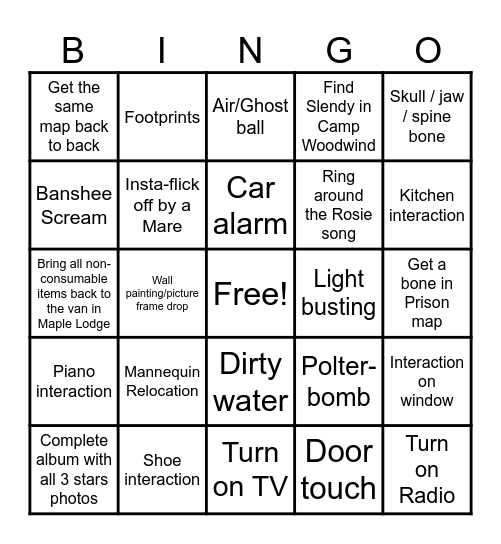 SP-08 Bingo Card
