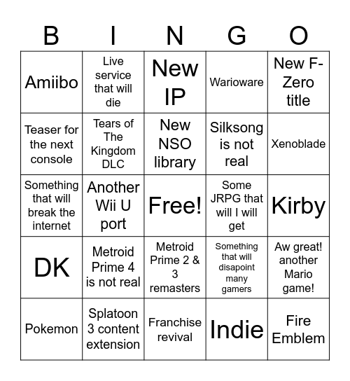 June Direct Bingo Card
