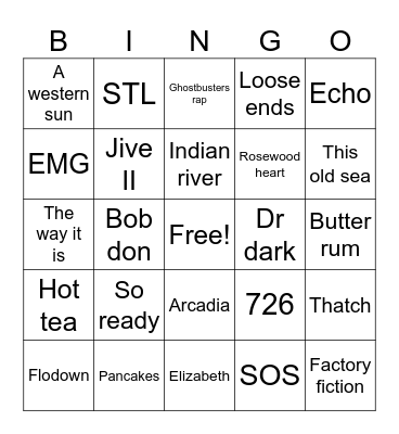 Goose 3 Bingo Card