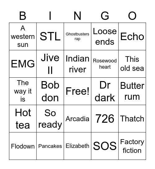 Goose 3 Bingo Card