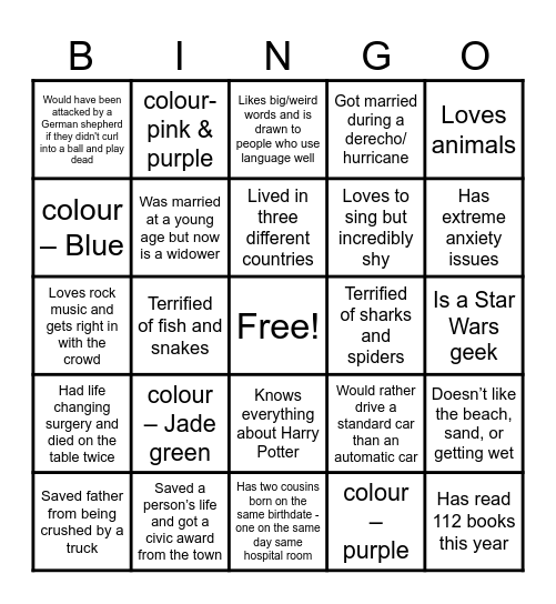 C2 TEAM Bingo Card