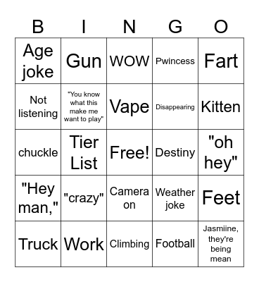 Dingo Bingo Card