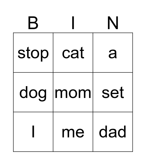 RED WORD BINGO! Bingo Card