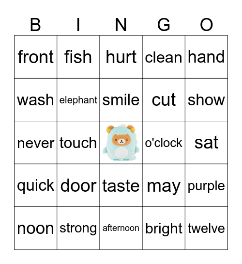 Unit 19 Bingo Card