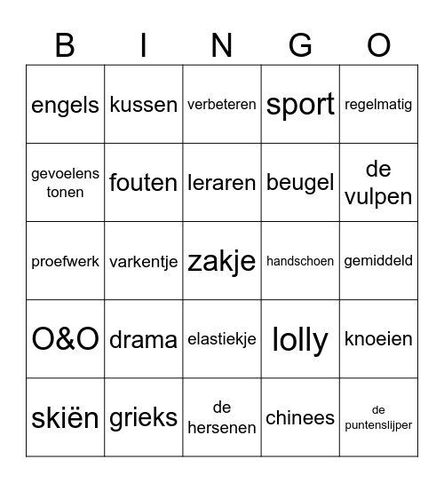 Verbessere deine Noten Bingo Card