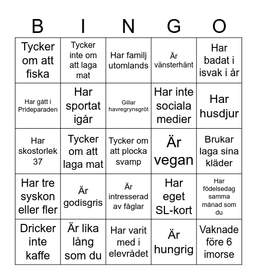 Mingelbingo Card