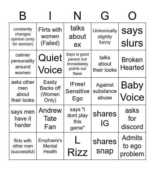 - Gym Bro Bingo - Bingo Card