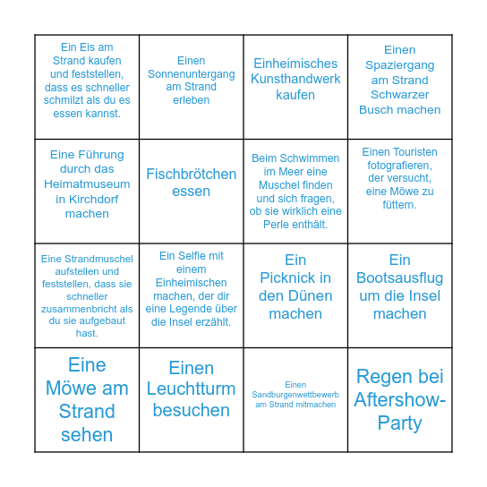 Poel-Bingo Card