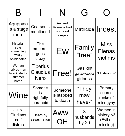 Unit 2 ancient history bingo Card