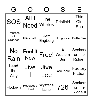 6.11.24 Goose Bingo Card
